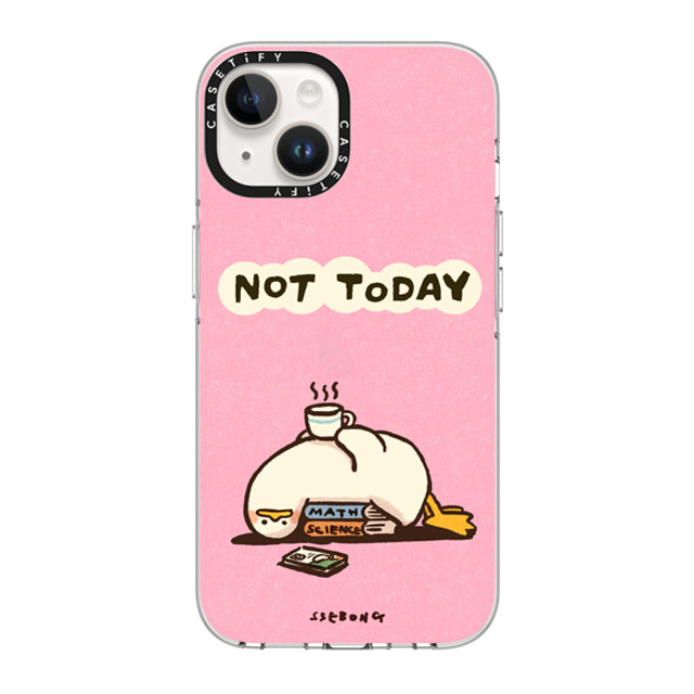 SSEBONG x CASETiFY iPhone 14 ケース クリア クリア ケース MagSafe対応 NOT TODAY