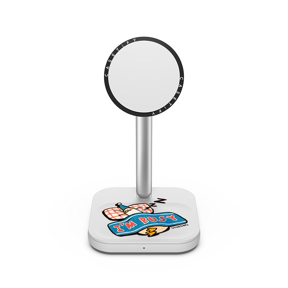 SSEBONG x CASETiFY PowerThru 2-in-1 Charging Stand Animal,Cartoon ホワイト 2-in-1 充電スタンド I'm busy. Back to School SSEBONG x CASETiFY PowerThru 2-in-1 Charging Stand Animal,Cartoon ホワイト 2-in-1 充電スタンド I'm busy. Back to School