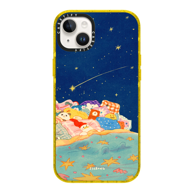 SSEBONG x CASETiFY iPhone 14 Plus ケース Animal,Cartoon イエロー インパクトケース MagSafe対応 Good night- Father's Day SSEBONG x CASETiFY iPhone 14 Plus ケース Animal,Cartoon イエロー インパクトケース MagSafe対応 Good night- Father's Day