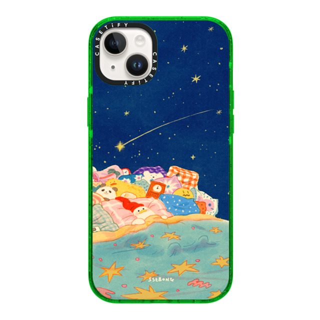 SSEBONG x CASETiFY iPhone 14 Plus Case グリーン Impact Case MagSafe Compatible Good night- SSEBONG x CASETiFY iPhone 14 Plus Case グリーン Impact Case MagSafe Compatible Good night-
