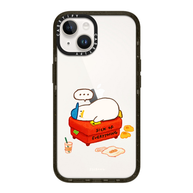 SSEBONG x CASETiFY iPhone 14 ケース ブラック インパクトケース Duck on the couch