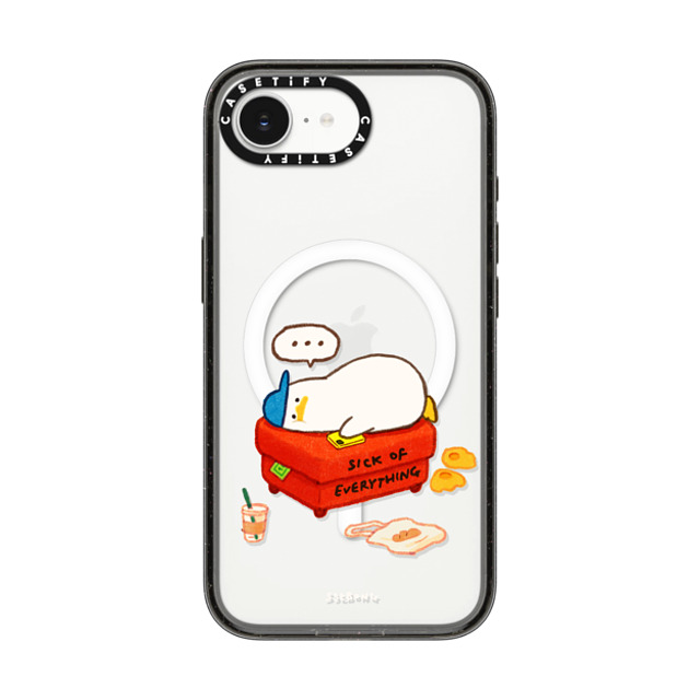 SSEBONG x CASETiFY iPhone 16e ケース Animal,Cartoon ブラック インパクトケース MagSafe対応 Duck on the couch Back to School SSEBONG x CASETiFY iPhone 16e ケース Animal,Cartoon ブラック インパクトケース MagSafe対応 Duck on the couch Back to School