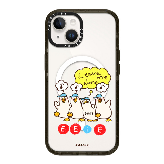 SSEBONG x CASETiFY iPhone 14 ケース ブラック インパクトケース MagSafe対応 E E (i) E