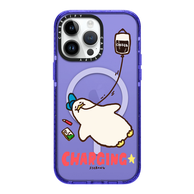 SSEBONG x CASETiFY iPhone 14 Pro Max ケース Peri Purple インパクトケース MagSafe対応 CHARGING-