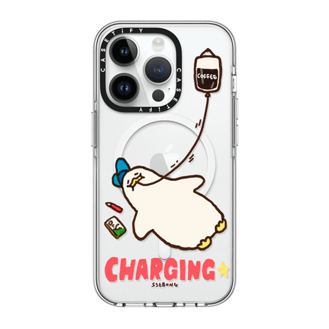 SSEBONG x CASETiFY iPhone 14 Pro ケース クリア クリア ケース MagSafe対応 CHARGING-