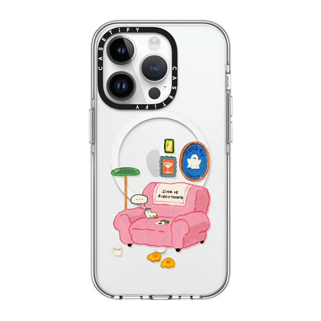 SSEBONG x CASETiFY iPhone 14 Pro ケース クリア クリア ケース MagSafe対応 Tiny duck