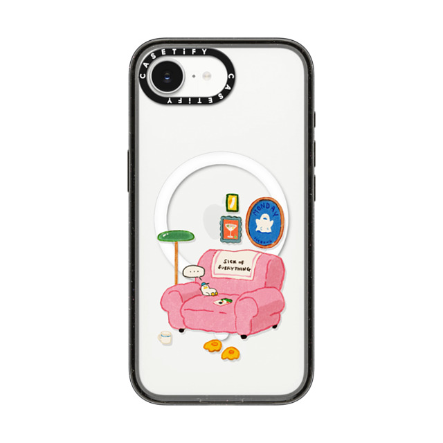 SSEBONG x CASETiFY iPhone 16e ケース Animal,Cartoon ブラック インパクトケース MagSafe対応 Tiny duck Back to School SSEBONG x CASETiFY iPhone 16e ケース Animal,Cartoon ブラック インパクトケース MagSafe対応 Tiny duck Back to School
