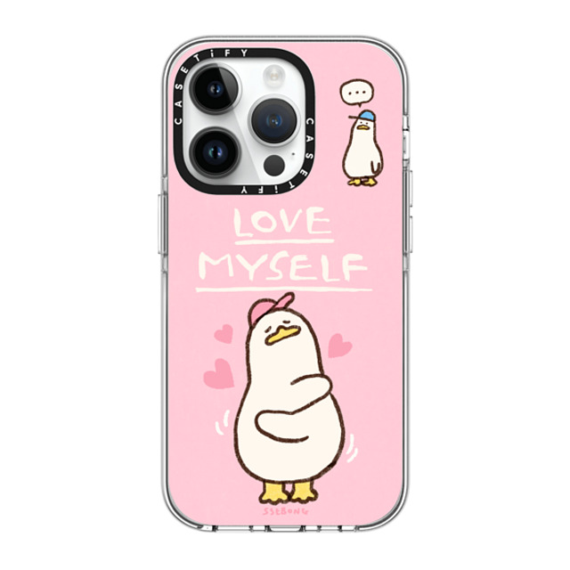 SSEBONG x CASETiFY iPhone 14 Pro ケース クリア クリア ケース MagSafe対応 Love myself