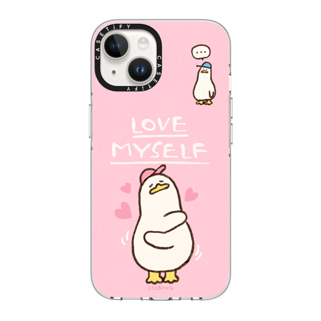 SSEBONG x CASETiFY iPhone 14 ケース クリア クリア ケース MagSafe対応 Love myself