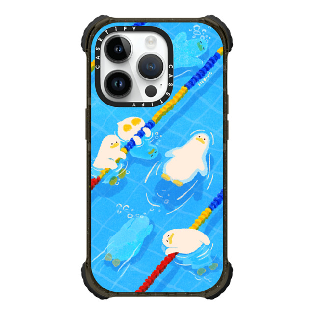 SSEBONG x CASETiFY iPhone 14 Pro ケース ブラック ウルトラ インパクトケース MagSafe 対応 POOL time