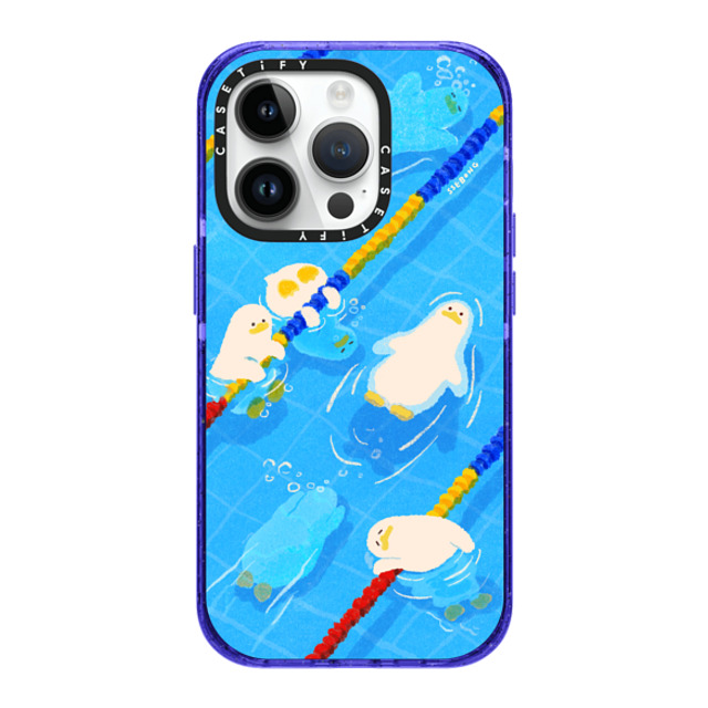 SSEBONG x CASETiFY iPhone 14 Pro Case Animal,Cartoon Peri Purple Impact Case POOL time Back to School SSEBONG x CASETiFY iPhone 14 Pro Case Animal,Cartoon Peri Purple Impact Case POOL time Back to School