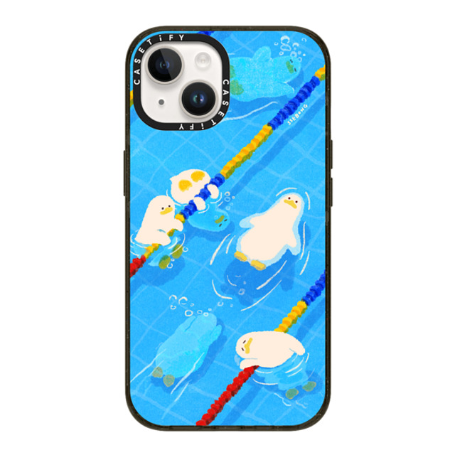 SSEBONG x CASETiFY iPhone 14 ケース ブラック インパクトケース MagSafe対応 POOL time