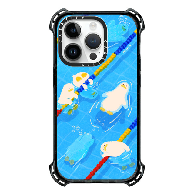 SSEBONG x CASETiFY iPhone 14 Pro Case Animal,Cartoon Black バウンスケース POOL time Back to School SSEBONG x CASETiFY iPhone 14 Pro Case Animal,Cartoon Black バウンスケース POOL time Back to School