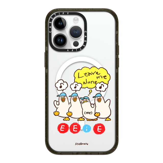 SSEBONG x CASETiFY iPhone 14 Pro Max ケース ブラック インパクトケース MagSafe対応 E E (i) E