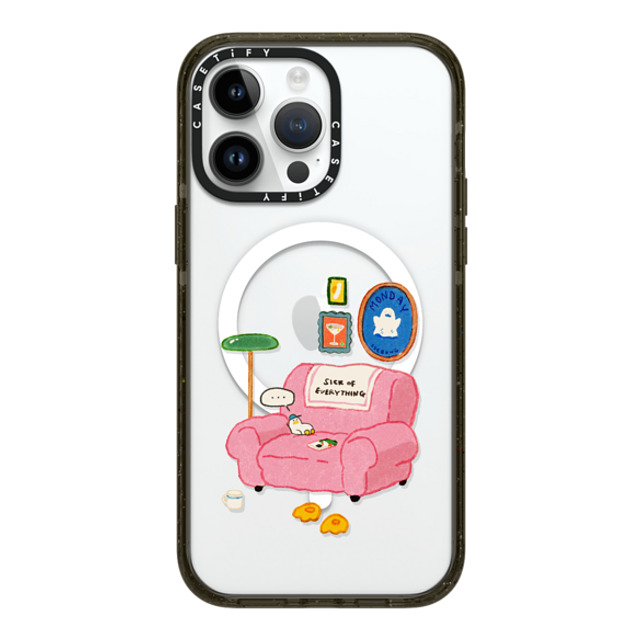 SSEBONG x CASETiFY iPhone 14 Pro Max ケース ブラック インパクトケース MagSafe対応 Tiny duck