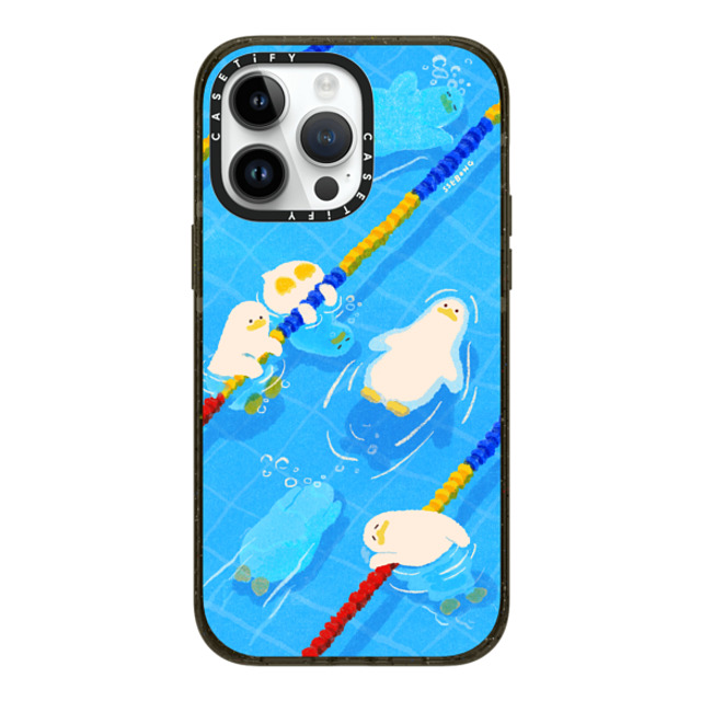 SSEBONG x CASETiFY iPhone 14 Pro Max ケース ブラック インパクトケース MagSafe対応 POOL time