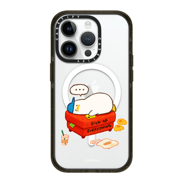 SSEBONG x CASETiFY iPhone 14 Pro ケース ブラック インパクトケース MagSafe対応 Duck on the couch