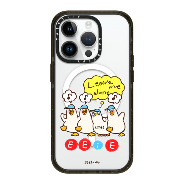 SSEBONG x CASETiFY iPhone 14 Pro ケース ブラック インパクトケース MagSafe対応 E E (i) E