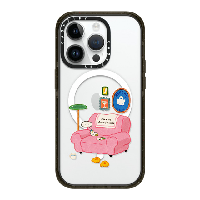 SSEBONG x CASETiFY iPhone 14 Pro ケース ブラック インパクトケース MagSafe対応 Tiny duck