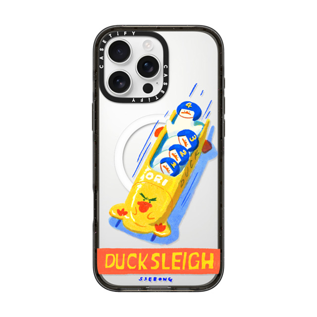 SSEBONG x CASETiFY iPhone 16 Pro Max ケース Animal,Cartoon ブラック インパクトケース MagSafe対応 DUCK SLEIGH! Father's Day SSEBONG x CASETiFY iPhone 16 Pro Max ケース Animal,Cartoon ブラック インパクトケース MagSafe対応 DUCK SLEIGH! Father's Day