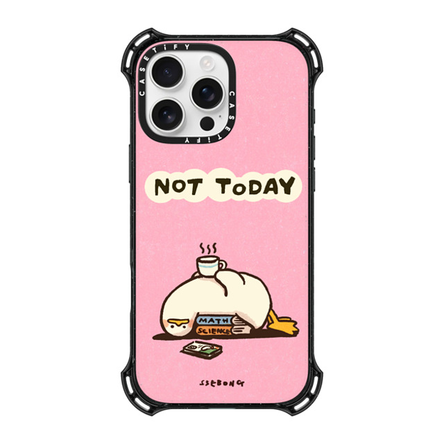 SSEBONG x CASETiFY iPhone 16 Pro Max ケース ブラック バウンスケース NOT TODAY