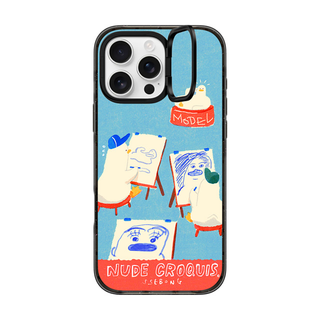 SSEBONG x CASETiFY iPhone 16 Pro Max ケース Animal,Cartoon ブラック インパクトリングスタンドケース MagSafe対応 NUDE CROQUIS Father's Day SSEBONG x CASETiFY iPhone 16 Pro Max ケース Animal,Cartoon ブラック インパクトリングスタンドケース MagSafe対応 NUDE CROQUIS Father's Day