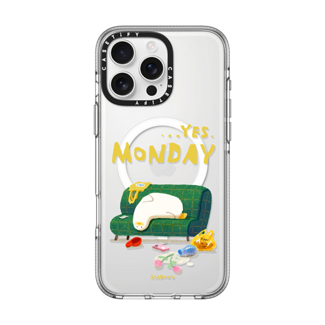 SSEBONG x CASETiFY iPhone 16 Pro Max ケース クリア クリア ケース MagSafe対応 MONDAY-