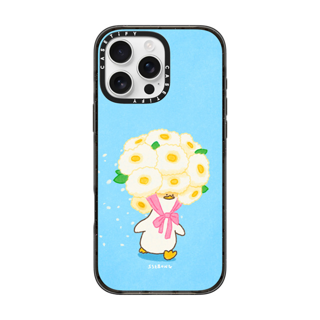 SSEBONG x CASETiFY iPhone 16 Pro Max Case Black インパクトケース Flower duck Mother's Day SSEBONG x CASETiFY iPhone 16 Pro Max Case Black インパクトケース Flower duck Mother's Day
