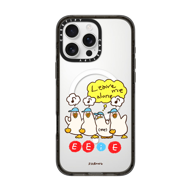 SSEBONG x CASETiFY iPhone 16 Pro Max ケース ブラック インパクトケース MagSafe対応 E E (i) E