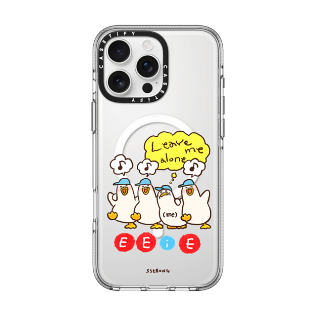 SSEBONG x CASETiFY iPhone 16 Pro Max ケース クリア クリア ケース MagSafe対応 E E (i) E