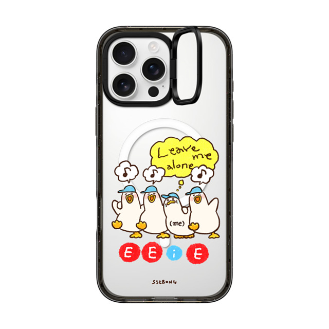 SSEBONG x CASETiFY iPhone 16 Pro Max ケース ブラック インパクトリングスタンドケース MagSafe対応 E E (i) E