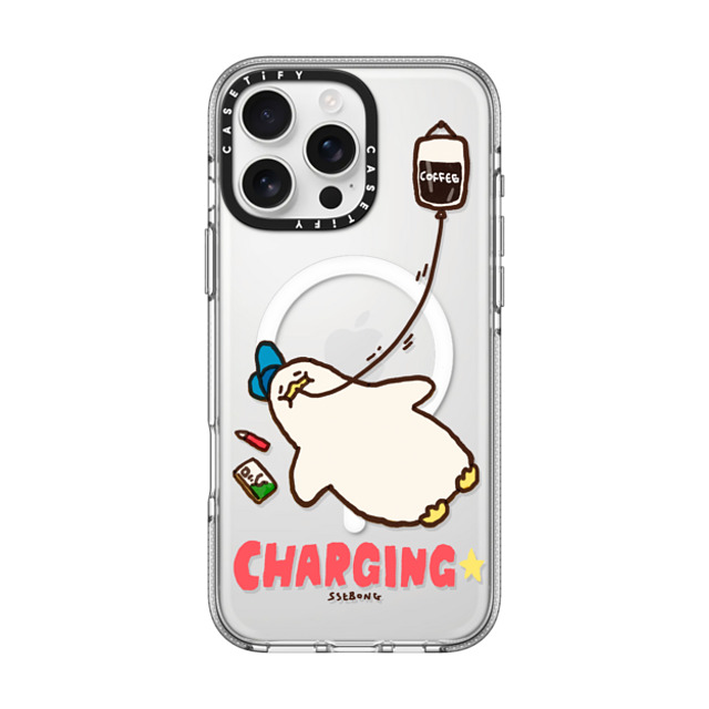 SSEBONG x CASETiFY iPhone 16 Pro Max ケース クリア クリア ケース MagSafe対応 CHARGING-