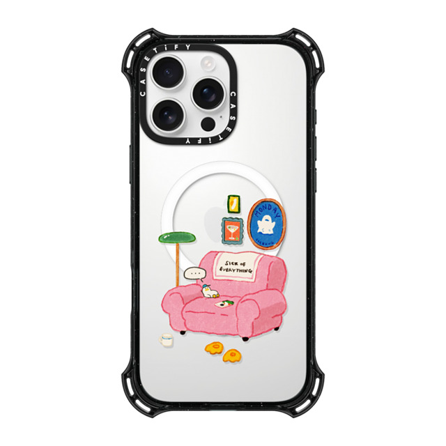 SSEBONG x CASETiFY iPhone 16 Pro Max ケース ブラック バウンスケース Tiny duck