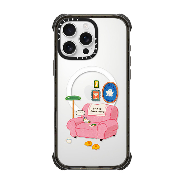 SSEBONG x CASETiFY iPhone 16 Pro Max ケース Animal,Cartoon ブラック ウルトラ インパクトケース MagSafe 対応 Tiny duck Father's Day SSEBONG x CASETiFY iPhone 16 Pro Max ケース Animal,Cartoon ブラック ウルトラ インパクトケース MagSafe 対応 Tiny duck Father's Day