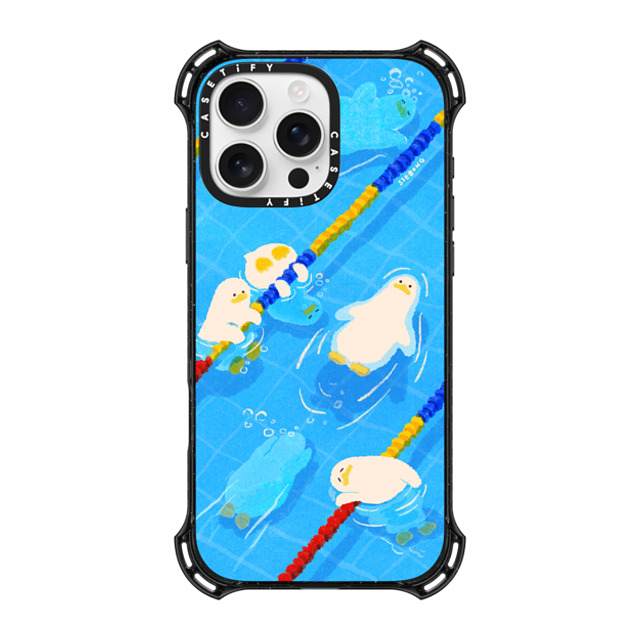 SSEBONG x CASETiFY iPhone 16 Pro Max ケース ブラック バウンスケース POOL time