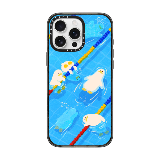 SSEBONG x CASETiFY iPhone 16 Pro Max ケース ブラック インパクトケース MagSafe対応 POOL time