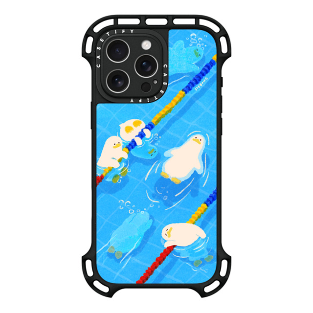 SSEBONG x CASETiFY iPhone 16 Pro Max ケース ブラック ウルトラ バウンスケース MagSafe対応 POOL time