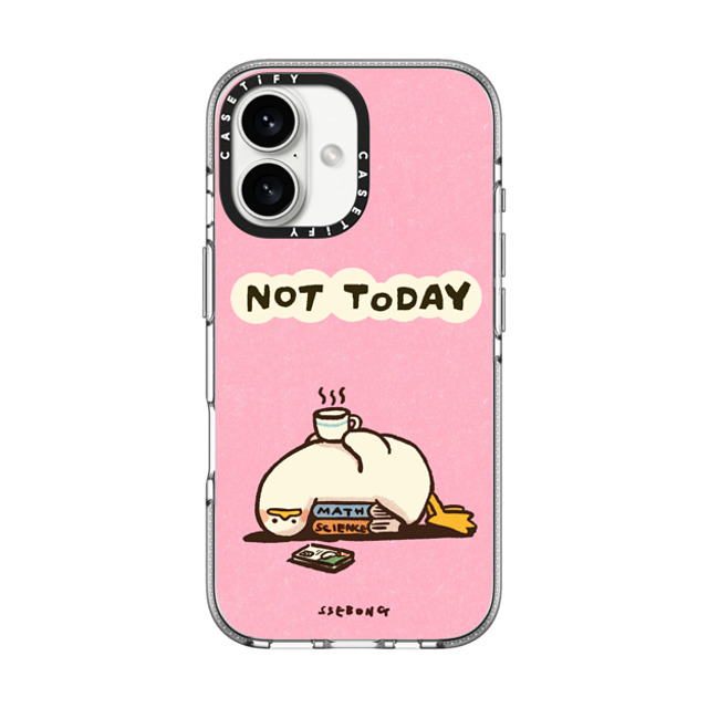 SSEBONG x CASETiFY iPhone 16 ケース クリア クリア ケース MagSafe対応 NOT TODAY