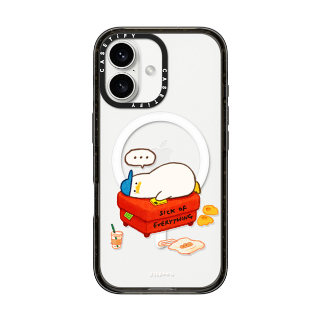 SSEBONG x CASETiFY iPhone 16 ケース ブラック インパクトケース MagSafe対応 Duck on the couch