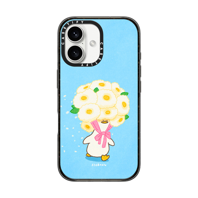 SSEBONG x CASETiFY iPhone 16 Case ブラック インパクトケース MagSafe対応 Flower duck Mother's Day SSEBONG x CASETiFY iPhone 16 Case ブラック インパクトケース MagSafe対応 Flower duck Mother's Day