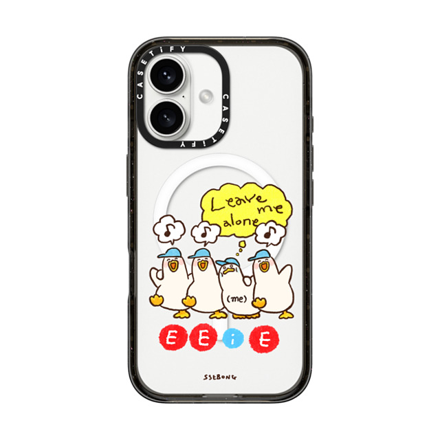 SSEBONG x CASETiFY iPhone 16 ケース ブラック インパクトケース MagSafe対応 E E (i) E