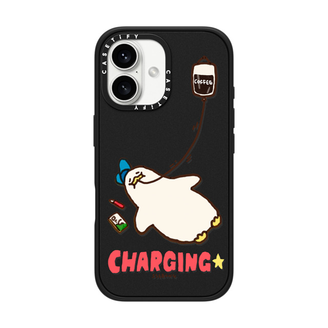 SSEBONG x CASETiFY iPhone 16 ケース マットブラック インパクトケース MagSafe対応 CHARGING-