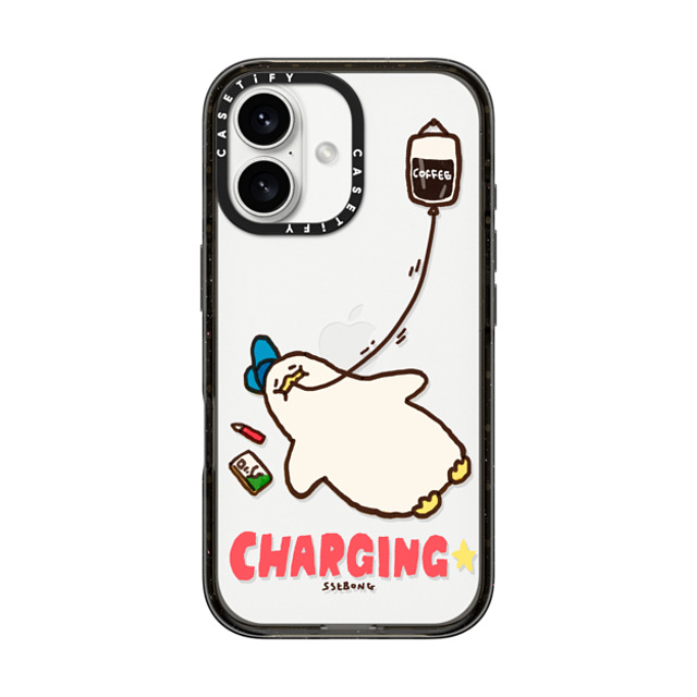 SSEBONG x CASETiFY iPhone 16 ケース ブラック インパクトケース CHARGING-