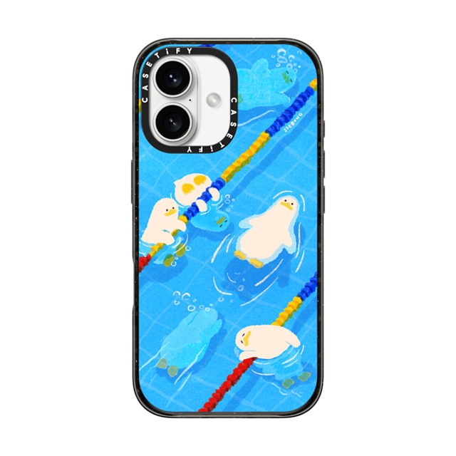 SSEBONG x CASETiFY iPhone 16 ケース ブラック インパクトケース MagSafe対応 POOL time