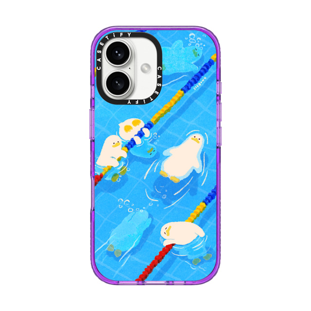 SSEBONG x CASETiFY iPhone 16 Case パープル Impact Case POOL time SSEBONG x CASETiFY iPhone 16 Case パープル Impact Case POOL time