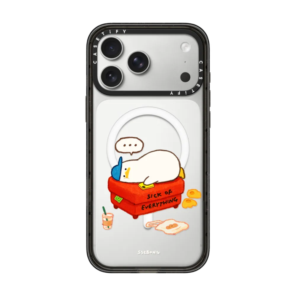 Compact iPhone 17 Pro Max Case MagSafe Compatible - Duck on the couch