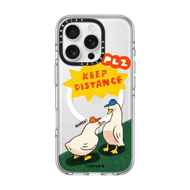 SSEBONG x CASETiFY iPhone 16 Pro ケース Animal,Cartoon クリア クリア ケース MagSafe対応 KEEP DISTANCE Father's Day SSEBONG x CASETiFY iPhone 16 Pro ケース Animal,Cartoon クリア クリア ケース MagSafe対応 KEEP DISTANCE Father's Day