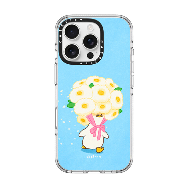 SSEBONG x CASETiFY iPhone 16 Pro Case Clear Clear Case MagSafe Compatible Flower duck Mother's Day SSEBONG x CASETiFY iPhone 16 Pro Case Clear Clear Case MagSafe Compatible Flower duck Mother's Day