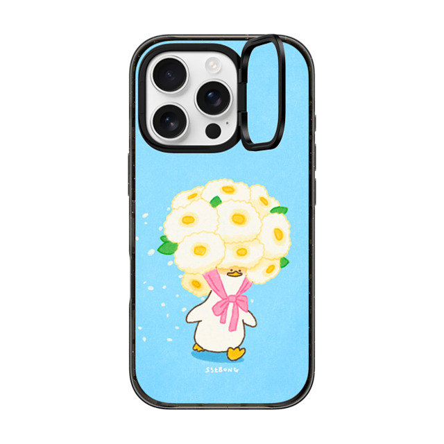 SSEBONG x CASETiFY iPhone 16 Pro Case Black インパクトリングスタンドケース MagSafe対応 Flower duck Mother's Day SSEBONG x CASETiFY iPhone 16 Pro Case Black インパクトリングスタンドケース MagSafe対応 Flower duck Mother's Day