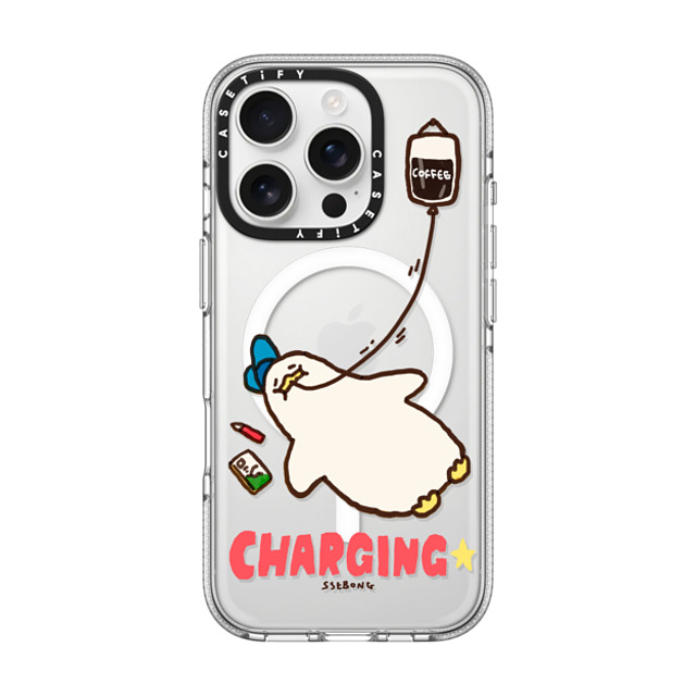 SSEBONG x CASETiFY iPhone 16 Pro ケース クリア クリア ケース MagSafe対応 CHARGING-